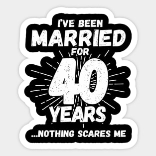 Married 40 Years 40Th Wedding Anniversary Sticker